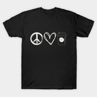 Peace Love and Coffee T-Shirt